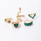 Emerald Serpentine Style Five-Piece Set