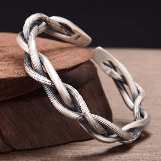 Sterling Silver Three-strand Twist Bracelet